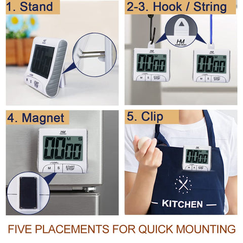 HOME MOST temporizador alarma clara y audible para cocina o estudio