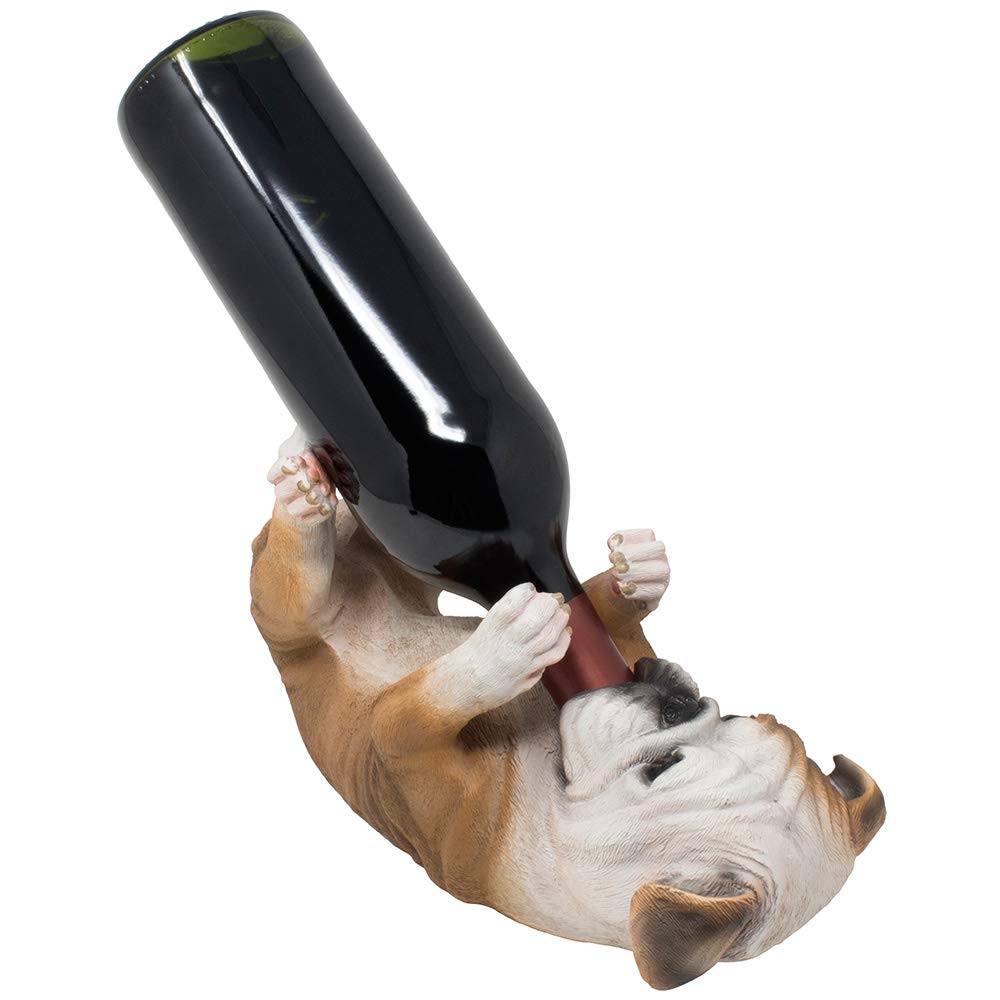 Home n Gifts escultura Bulldog Inglés para exhibir vinos.