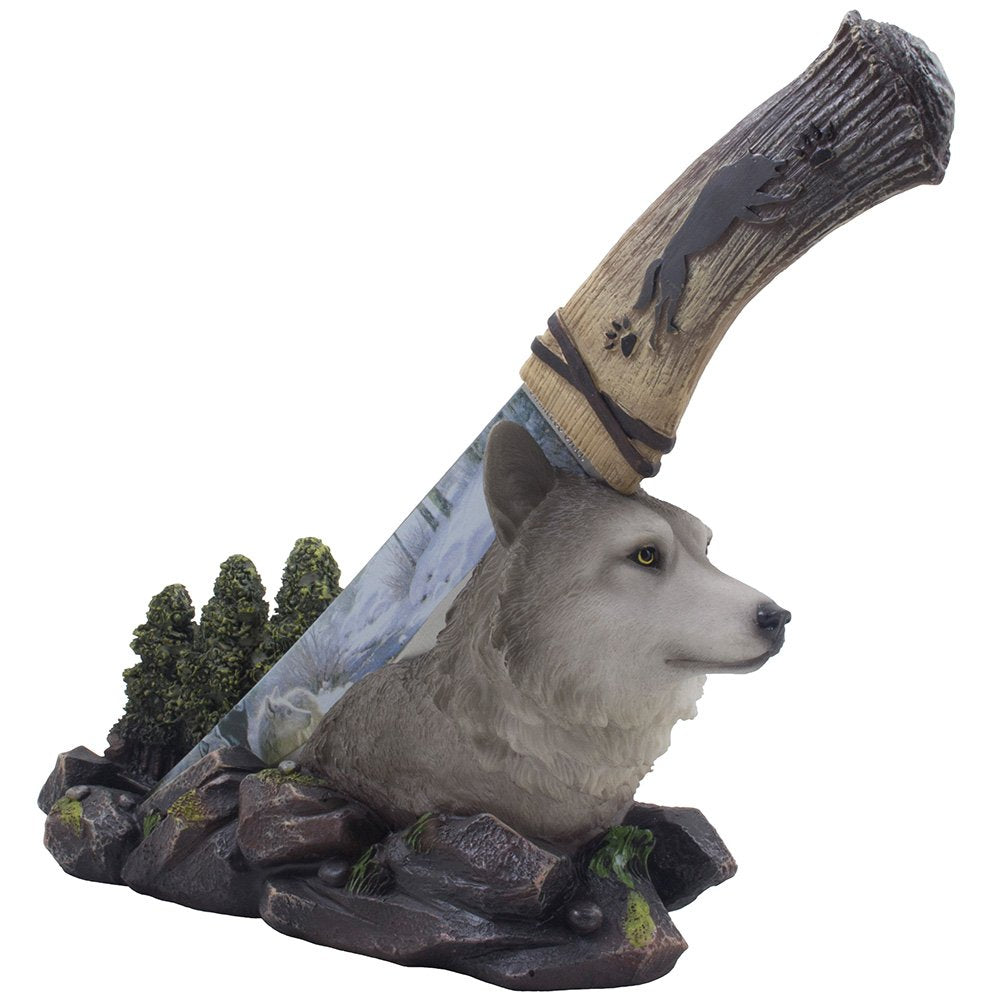 Home 'n Gifts: manija tallada y lobo estilizado para mantel