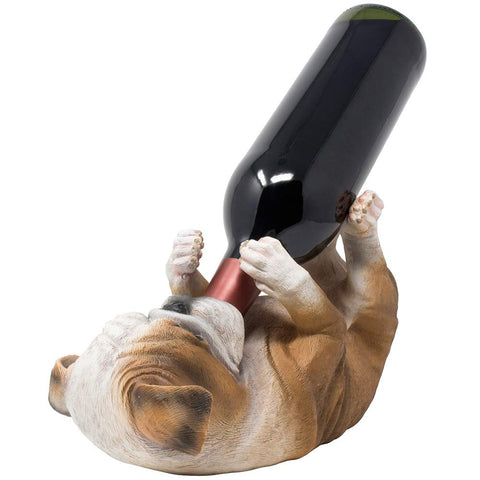 Portabotellas Bulldog Inglés de Home n Gifts: dimensiones 11 x 5 x 6 pulgadas.