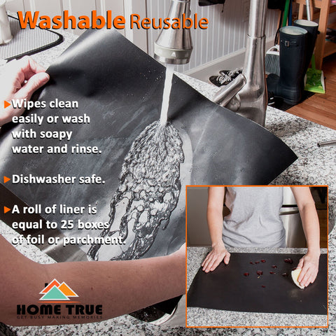 Home True tapete de silicona doble cara, ideal para hornear y asar