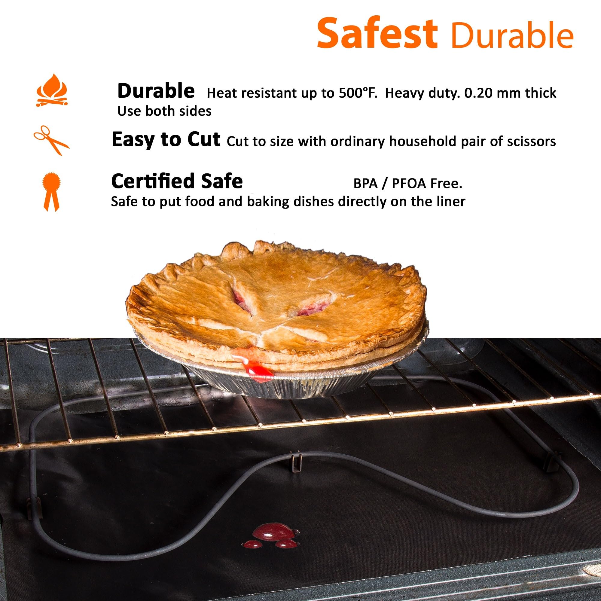Home True tapete soporta hasta 500 grados para hornear con seguridad