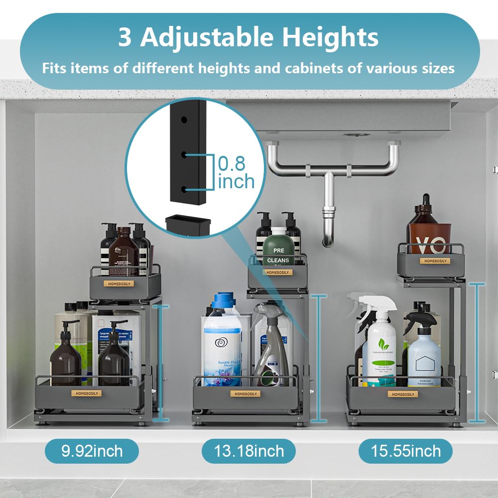 Ideal para cocina, baño o despensa con HOMEBOSILY