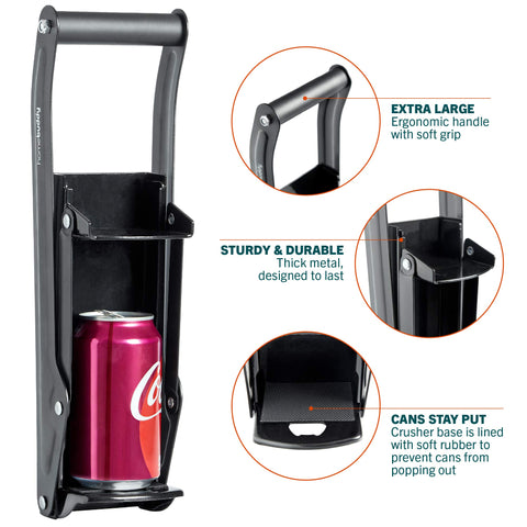 HomeBuddy capacidad para latas de 12-16 oz para reciclaje versátil.