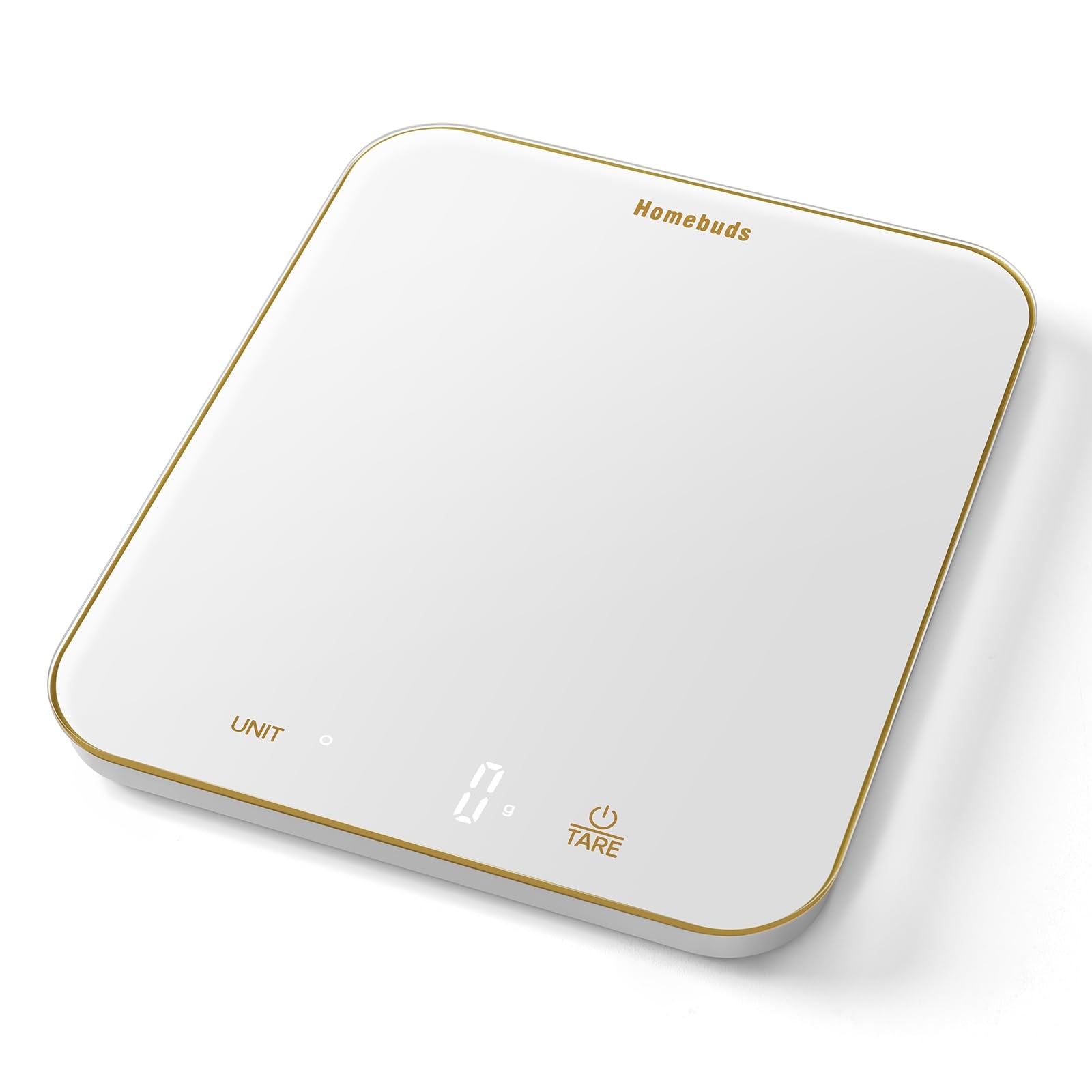 Balanza digital Homebuds con plataforma amplia para medir ingredientes grandes.