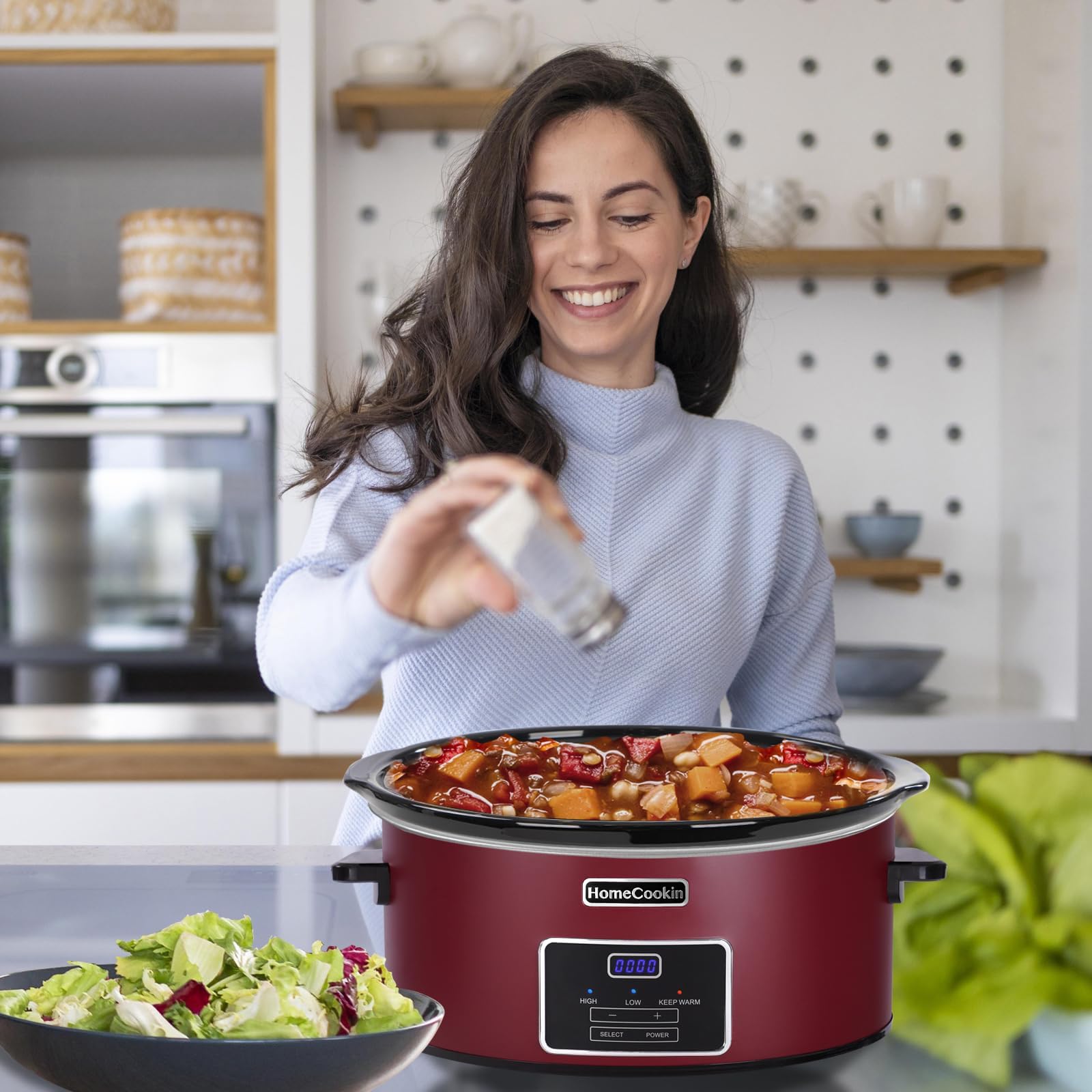HOMECOOKIN Diseño ovalado amplio para porciones para toda la familia