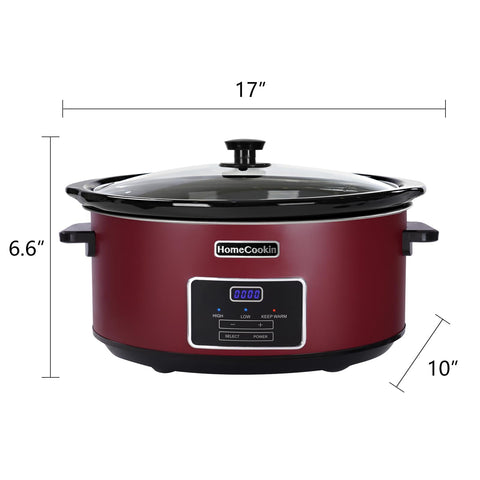 HOMECOOKIN Olla lenta de uso múltiple para sellar, saltear y guisar