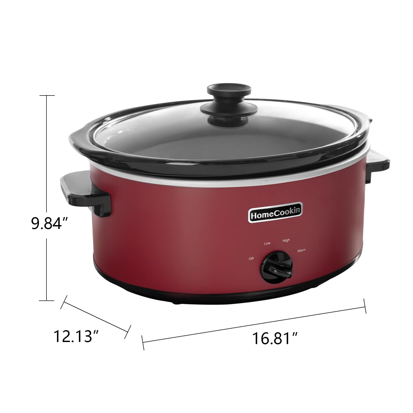 HOMECOOKIN olla lenta oval 8 cuartos, modo multiuso de cocción.