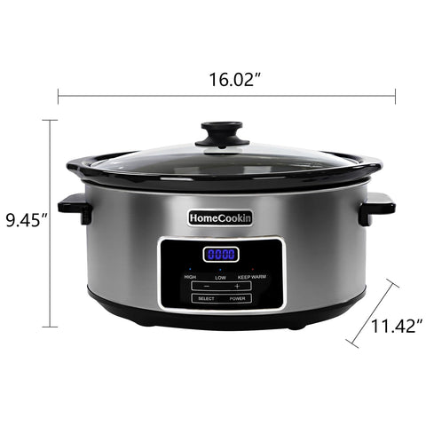 Olla lenta HOMECOOKIN, modo mantener caliente para servicio inmediato