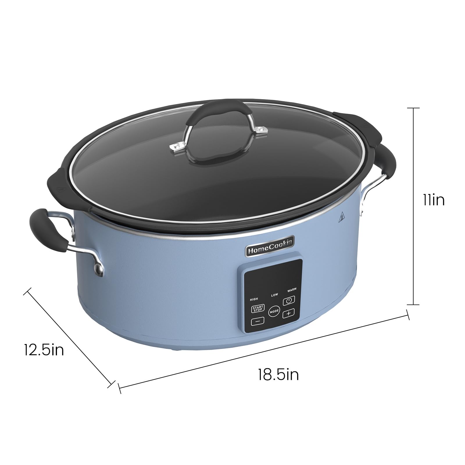 HOMECOOKIN olla oval removible para facilitar servicio y limpieza.