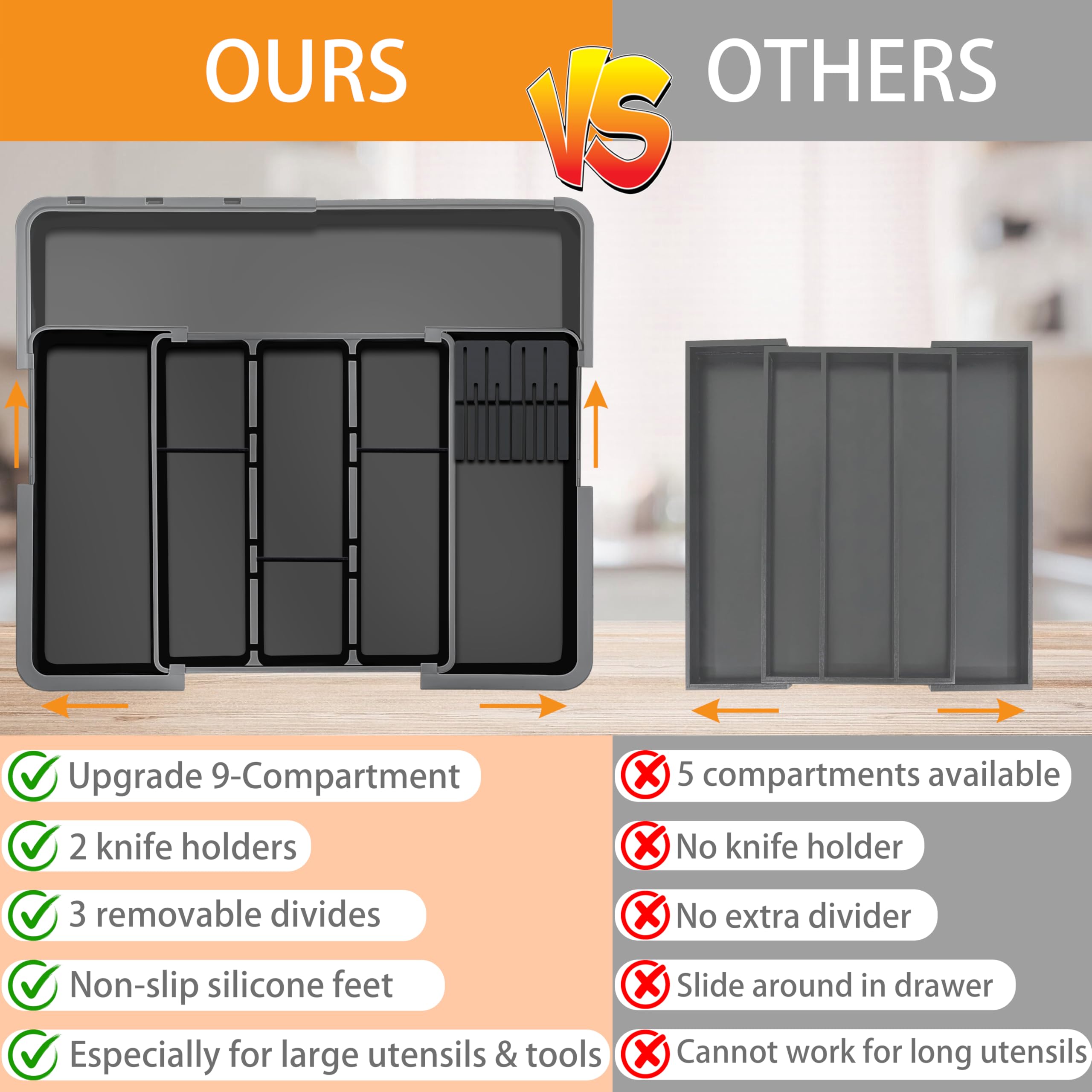 Homecor bloques removibles para cuchillos facilitan acceso y protección de hojas