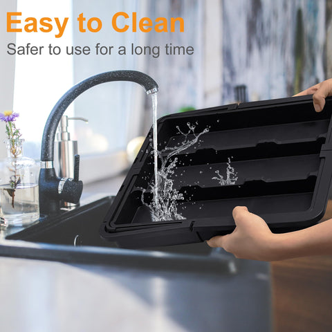 Homecor diseño negro compacto combina con cocinas modernas