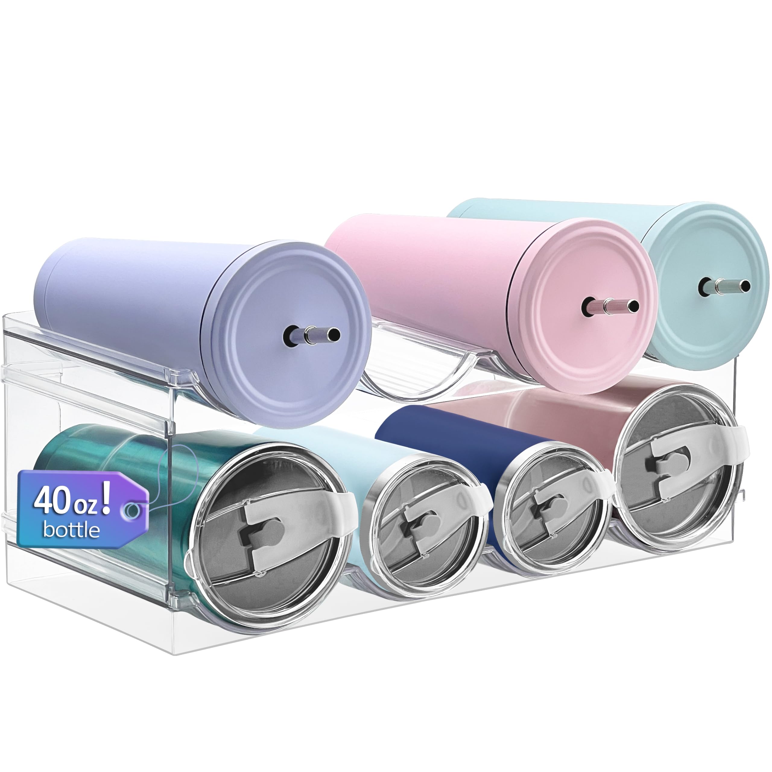 Homecor organizador de botellas con gran compartimento para botellas grandes