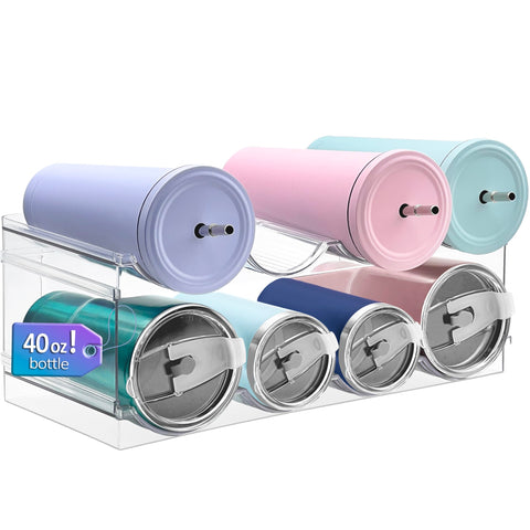Homecor organizador de botellas con gran compartimento para botellas grandes