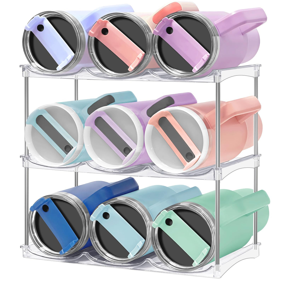 Homecor organizador para botellas Stanley de 40 onzas, ajusta el espacio y facilita el acceso