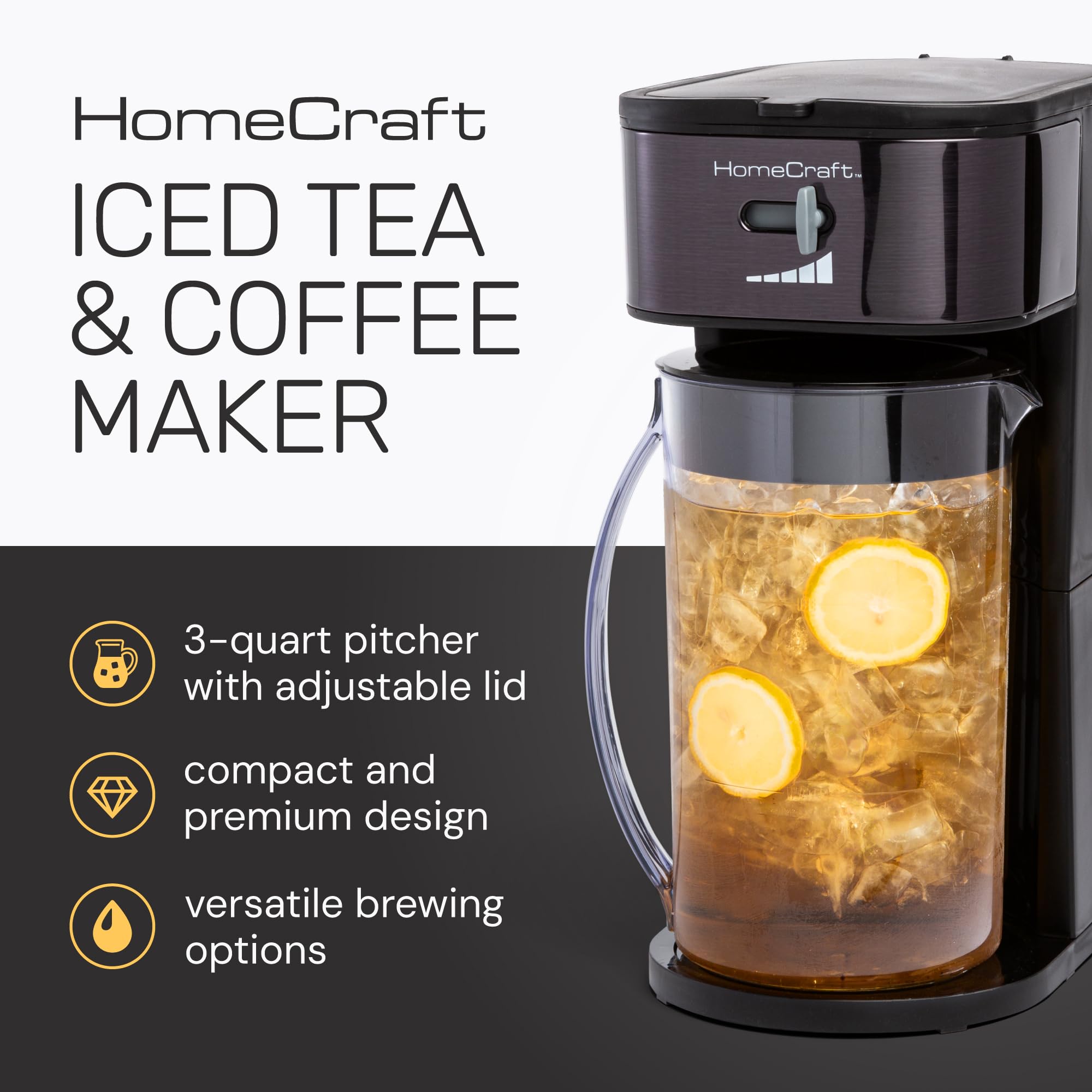 Homecraft cesta filtrante retráctil para café molido o té, limpieza sencilla.