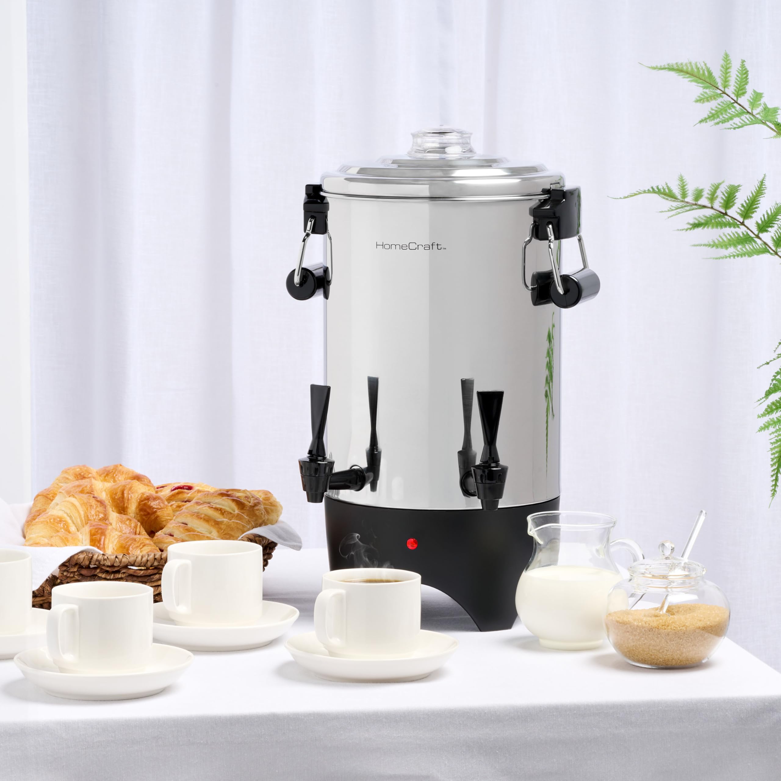 HomeCraft urna 45 tazas, uso en banquetes, servicio eficiente a la mesa.