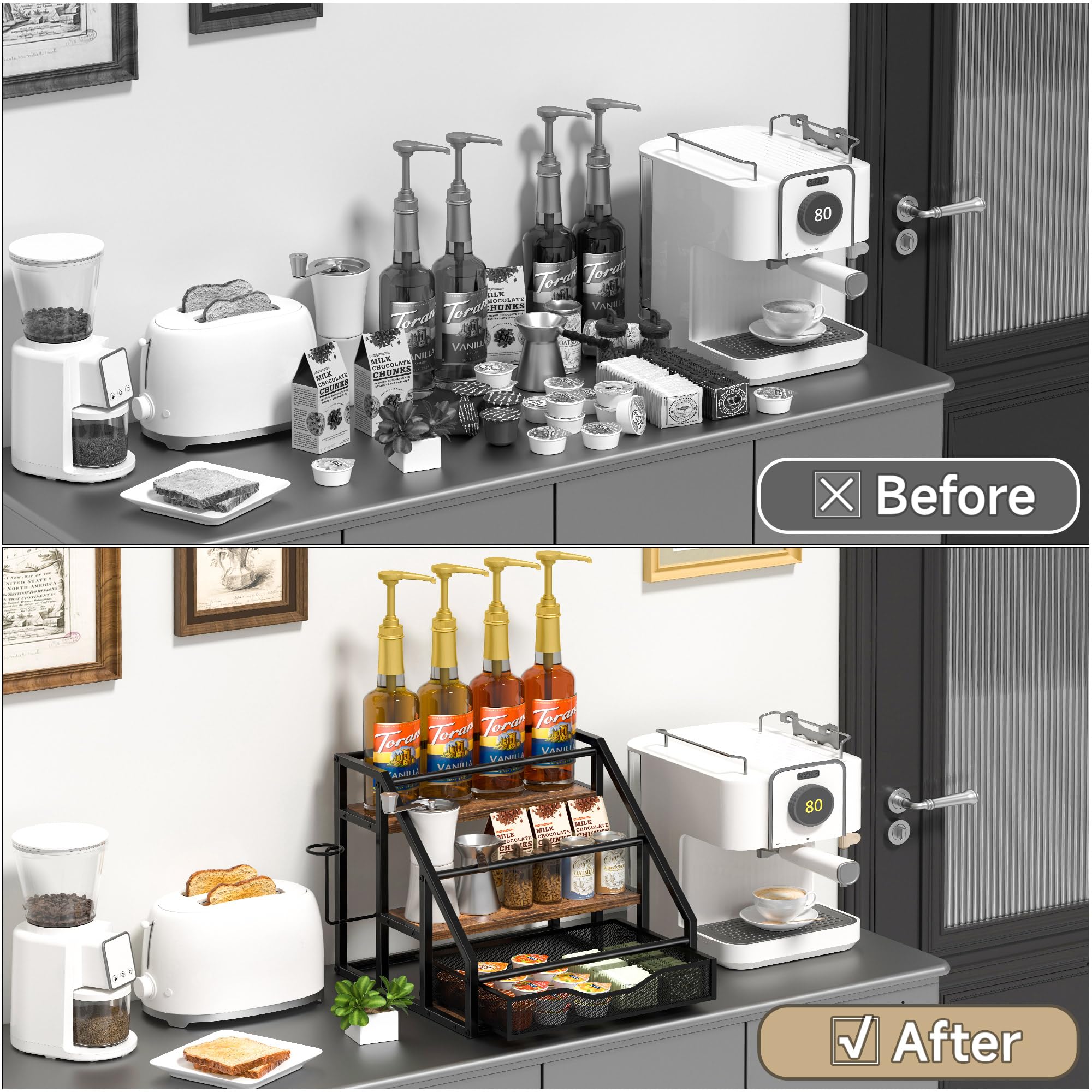 Homedawn Diseño compacto ideal para barra, cocina o cafetería.
