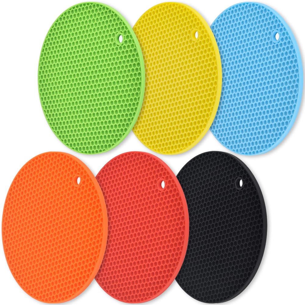HomEdge posavasos silicona conjunto de 6, protegen superficies al manipular ollas
