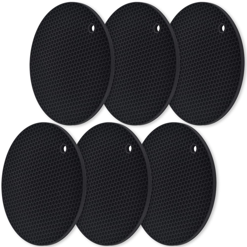 homEdge salvamanteles redondo de 18 cm con 6 piezas para proteger la mesa