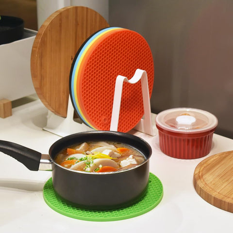 HomEdge trivet silicona como posavasos y base para tazones en la mesa.