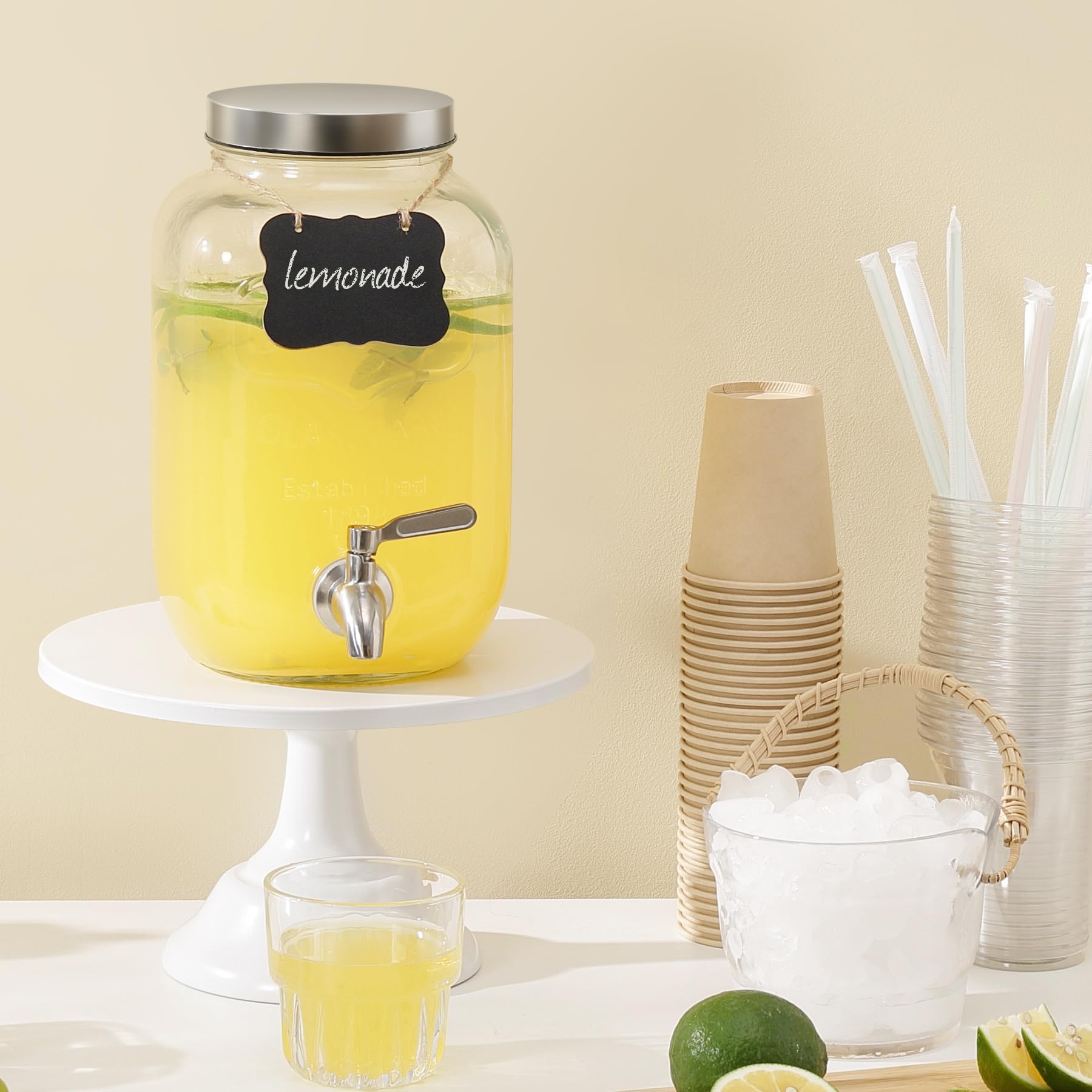 Jarra de vidrio grado alimentario HomeFeel, duradera para reuniones.