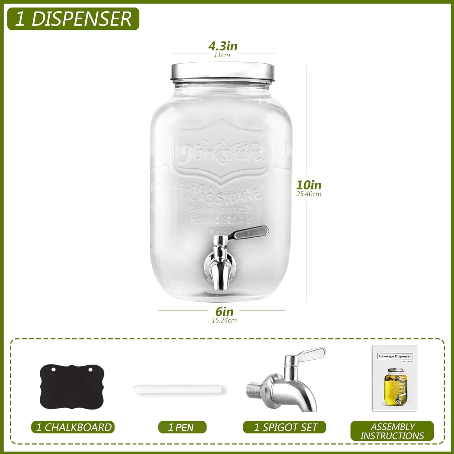 Conjunto dispensador HomeFeel completo con pizarrón y grifo para fiestas.