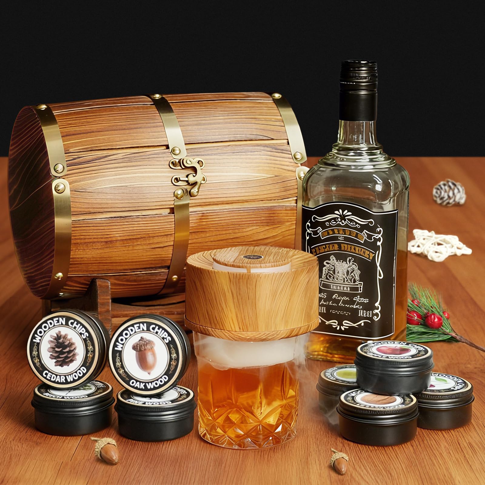 HOMEHELP virutas madera ocho sabores para personalizar el aroma de tus tragos.