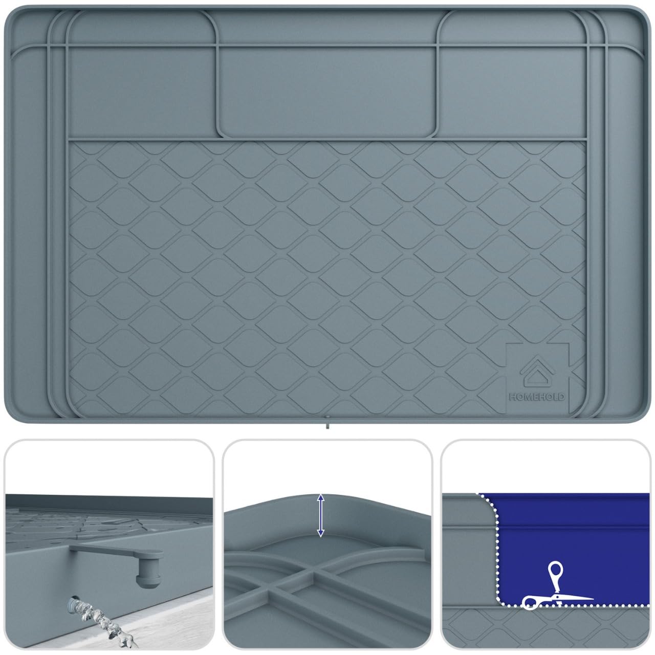 Dimensiones 34x22 pulgadas HOMEHOLD para gabinetes estándar.