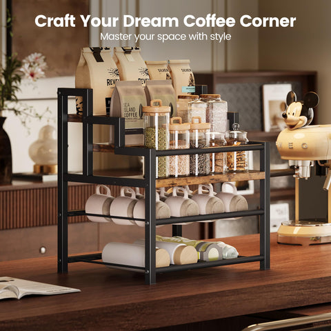Homeiju bar mini para cocina, sirve como centro práctico y decorativo.