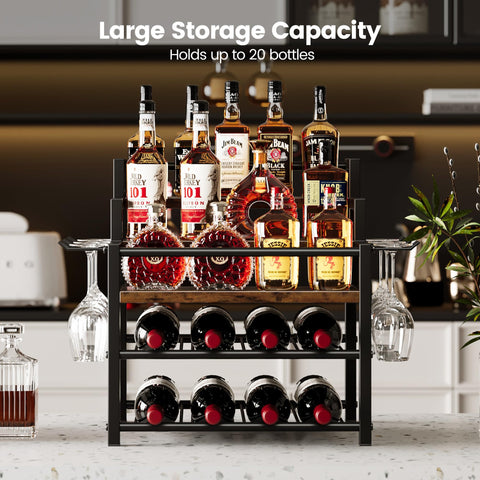 Homeiju capacidad para 20 botellas, ideal para coleccionistas y ocasiones.