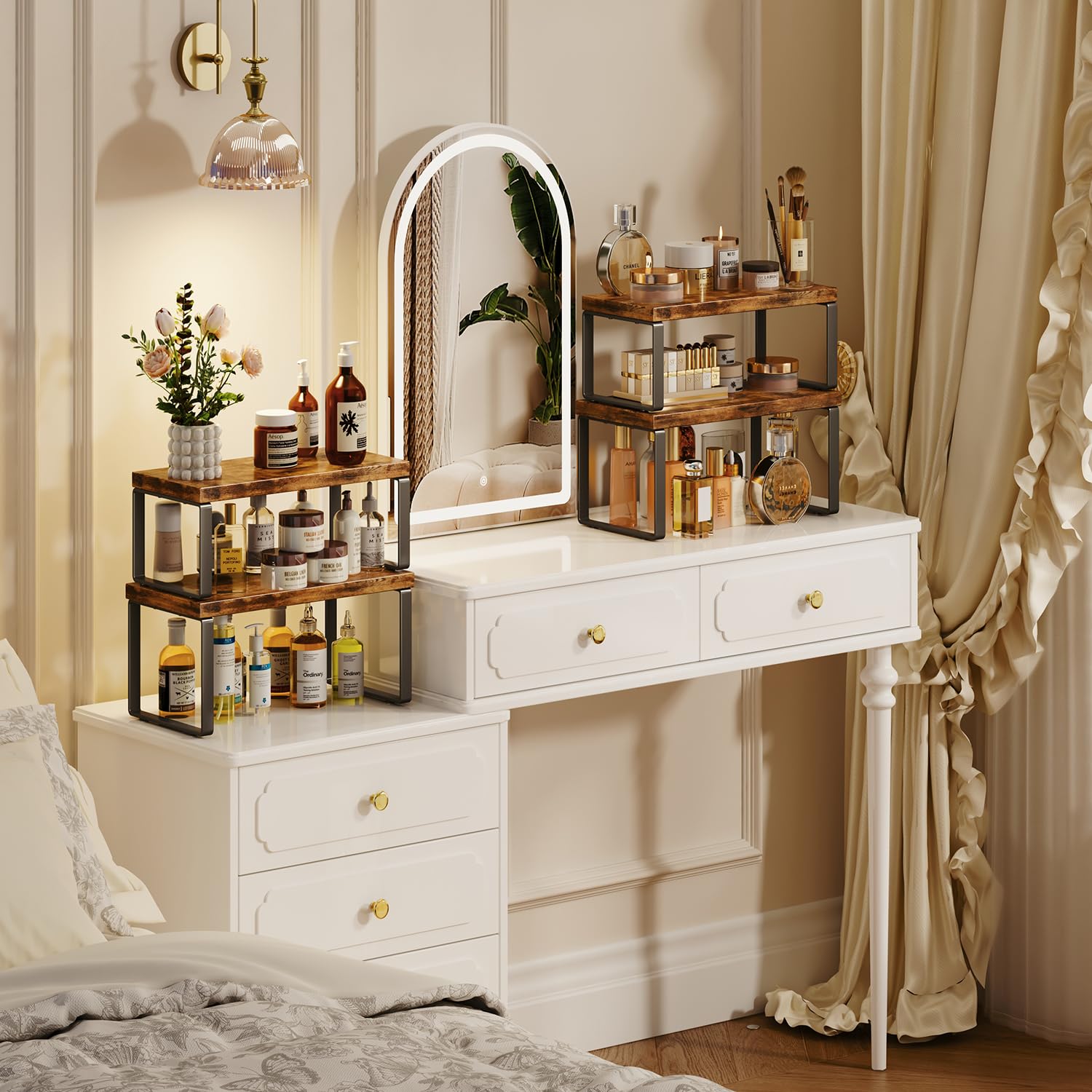 Homeiju capacidad-carga-35-libras-por-estante, soporte estable