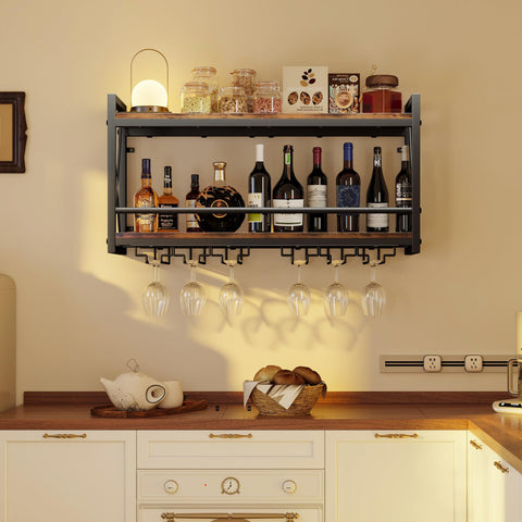 Homeiju decoracion en pared con botellas para ambientes industriales