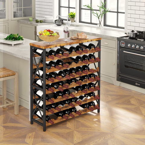 Homeiju estante vino 56 botellas, diseño elegante ideal para sala o cocina