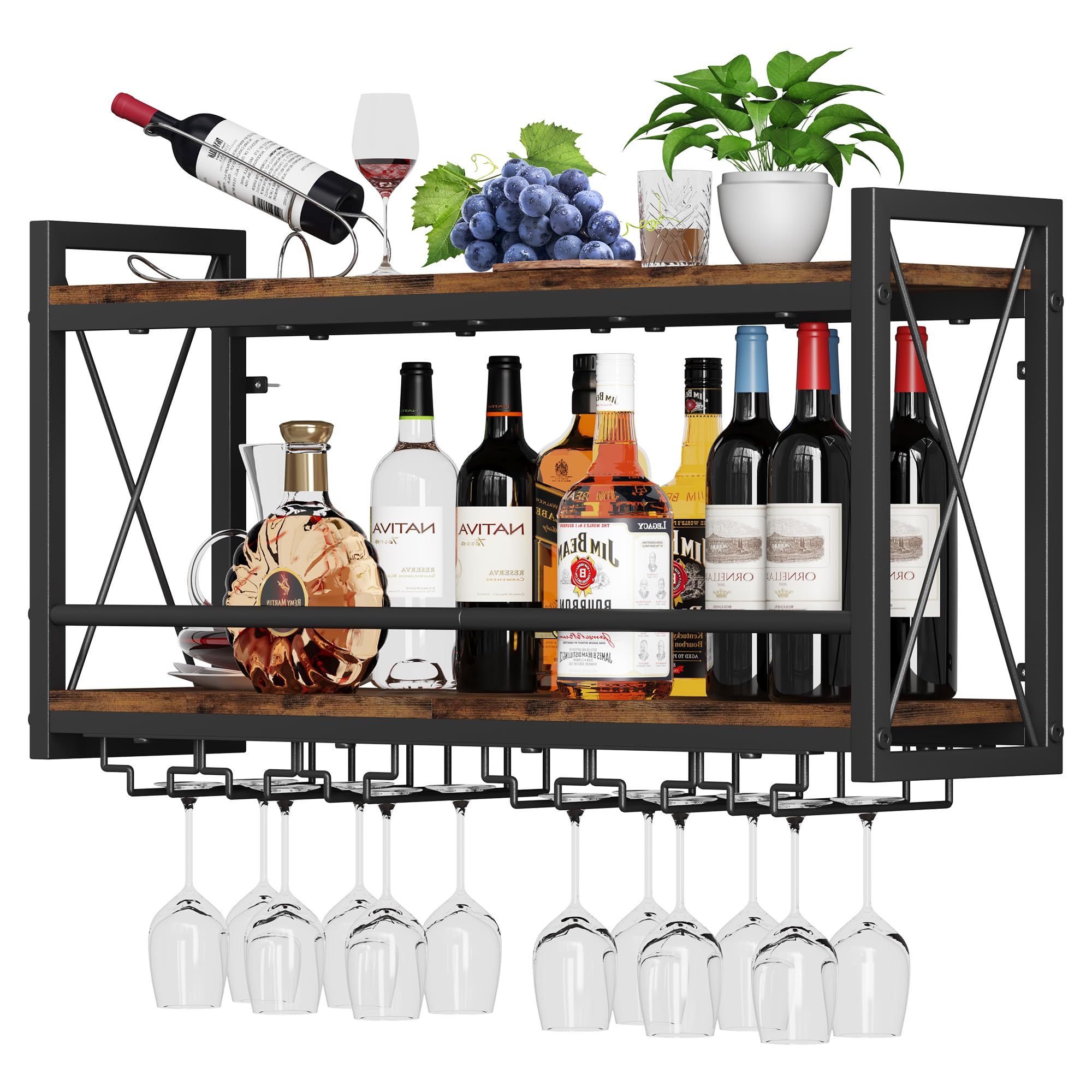Homeiju expositor de vinos en pared para ordenar botellas con estilo
