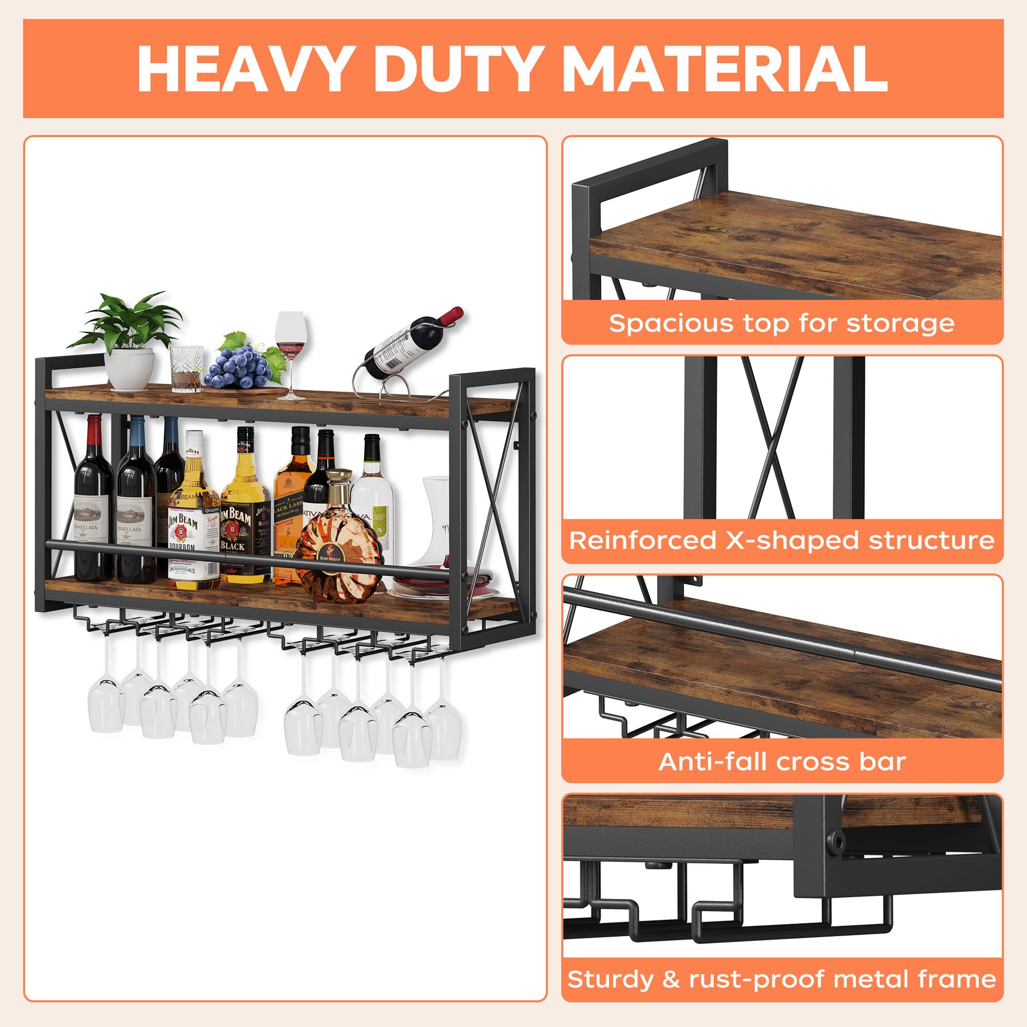 Homeiju materiales metal y madera para durabilidad y soporte