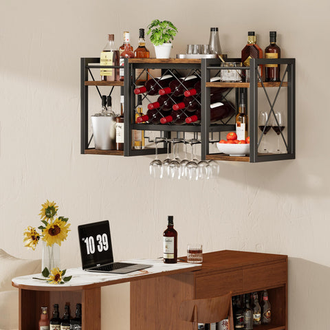 Homeiju uso cocina sala: ideal para organizar vino y copas en espacios reducidos.