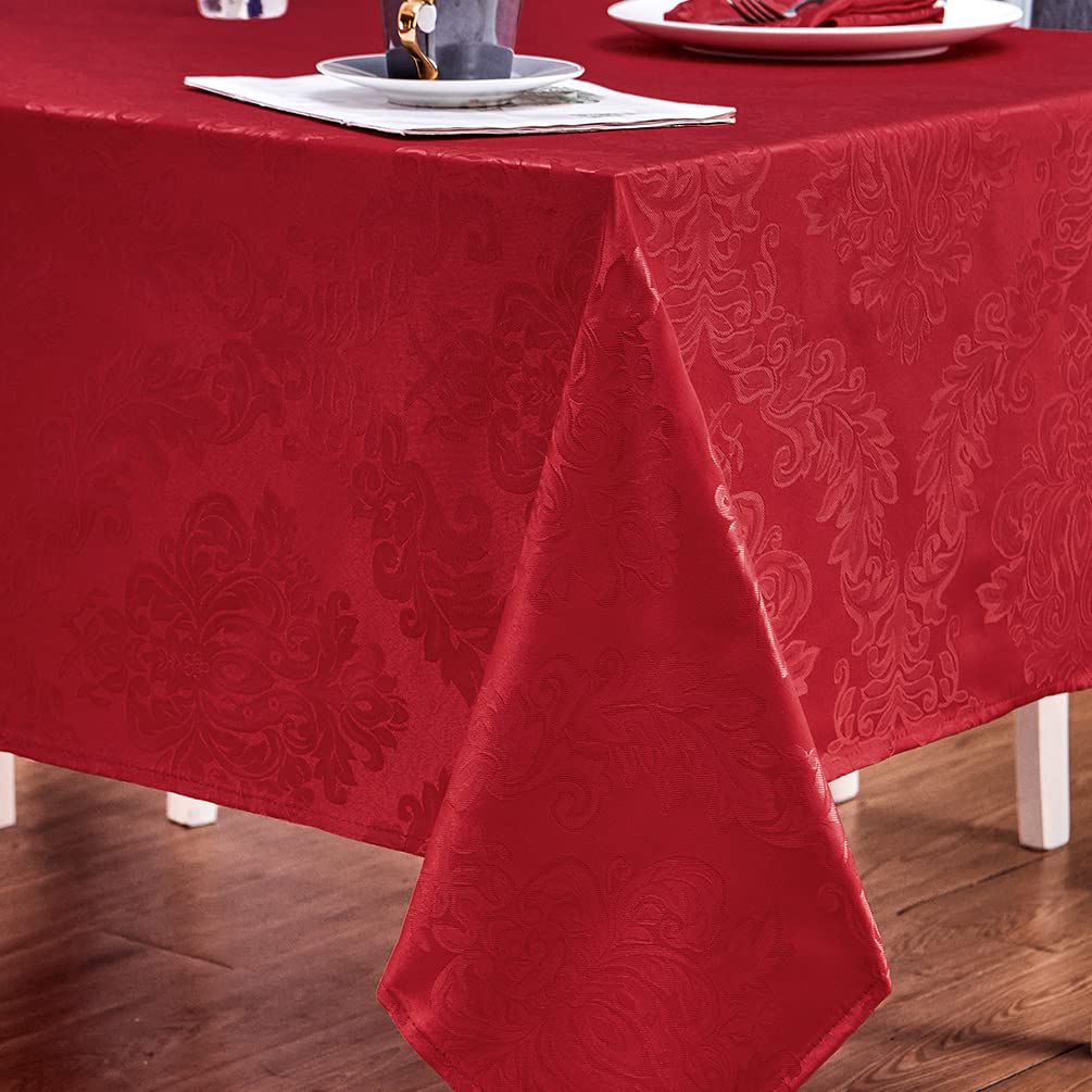 Mantel HomeJoy rojo impermeable evita salpicaduras de vino y aceite.