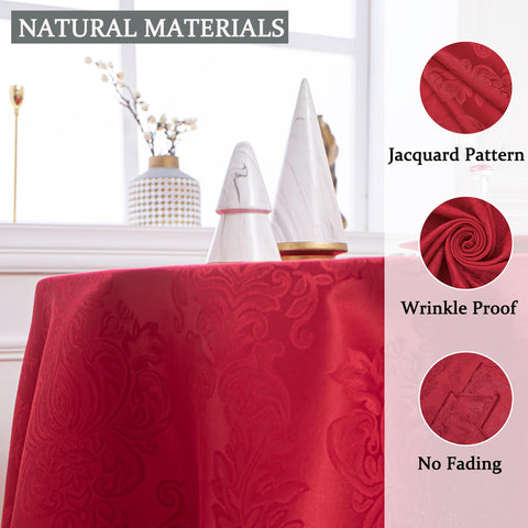Mantel impermeable rojo HomeJoy, evita manchas y salpicaduras en cada cena.