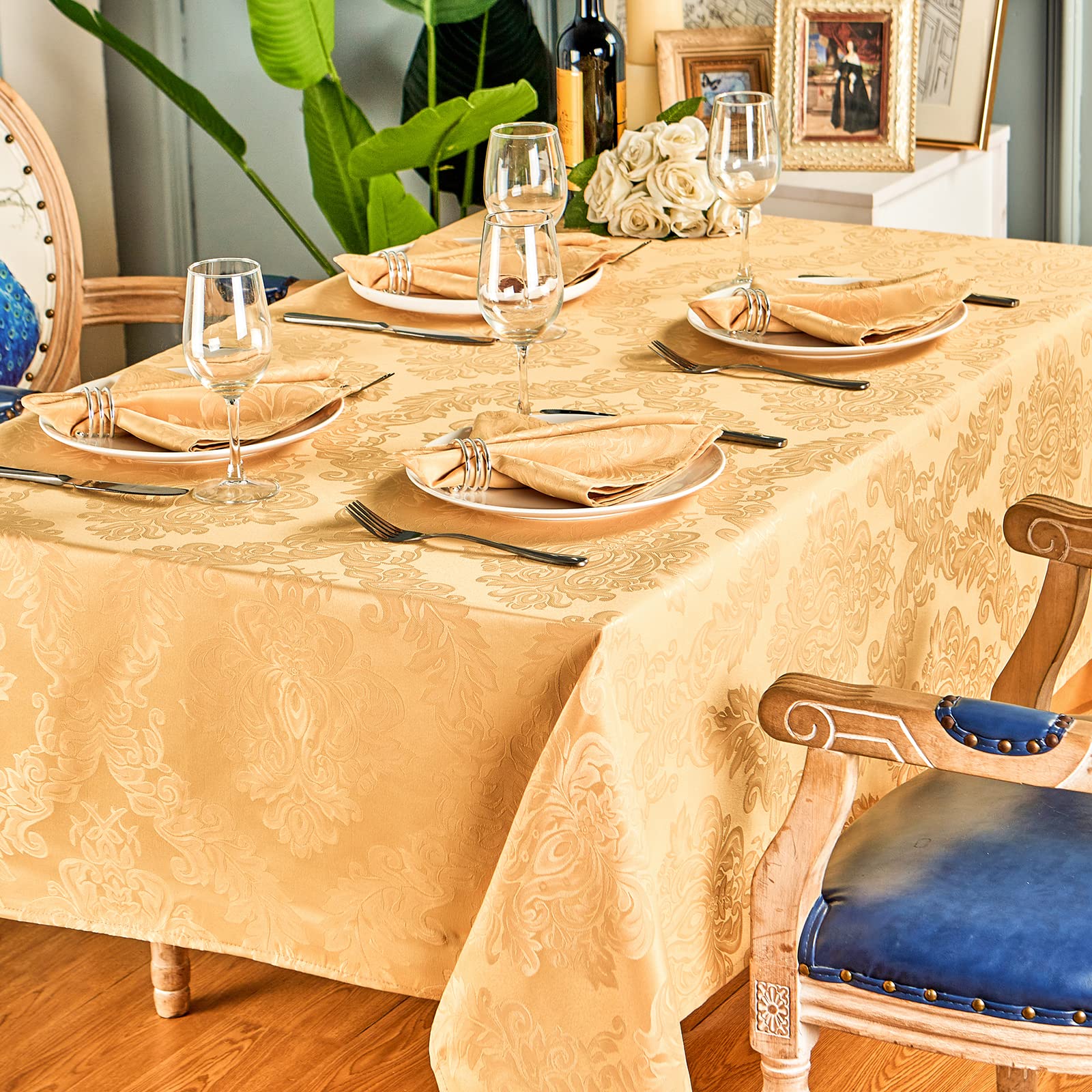 HomeJoy mantel rectangular, tamaño 60-84 pulgadas para mesas grandes.