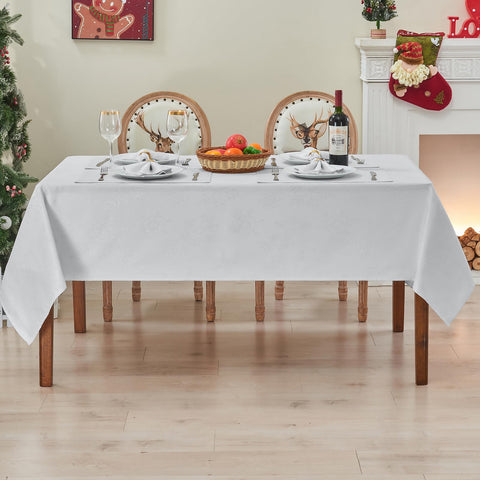 Mantel HomeJoy navidad con copos de nieve, ambiente cálido