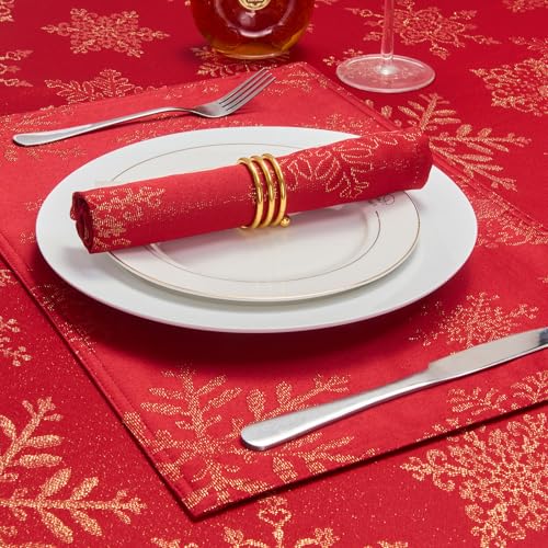 Mantel HomeJoy con diseño damascena lujoso para mesa elegante.