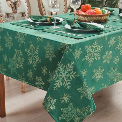 HomeJoy mantel rectangular con acabado damasco y brillo para cenas elegantes