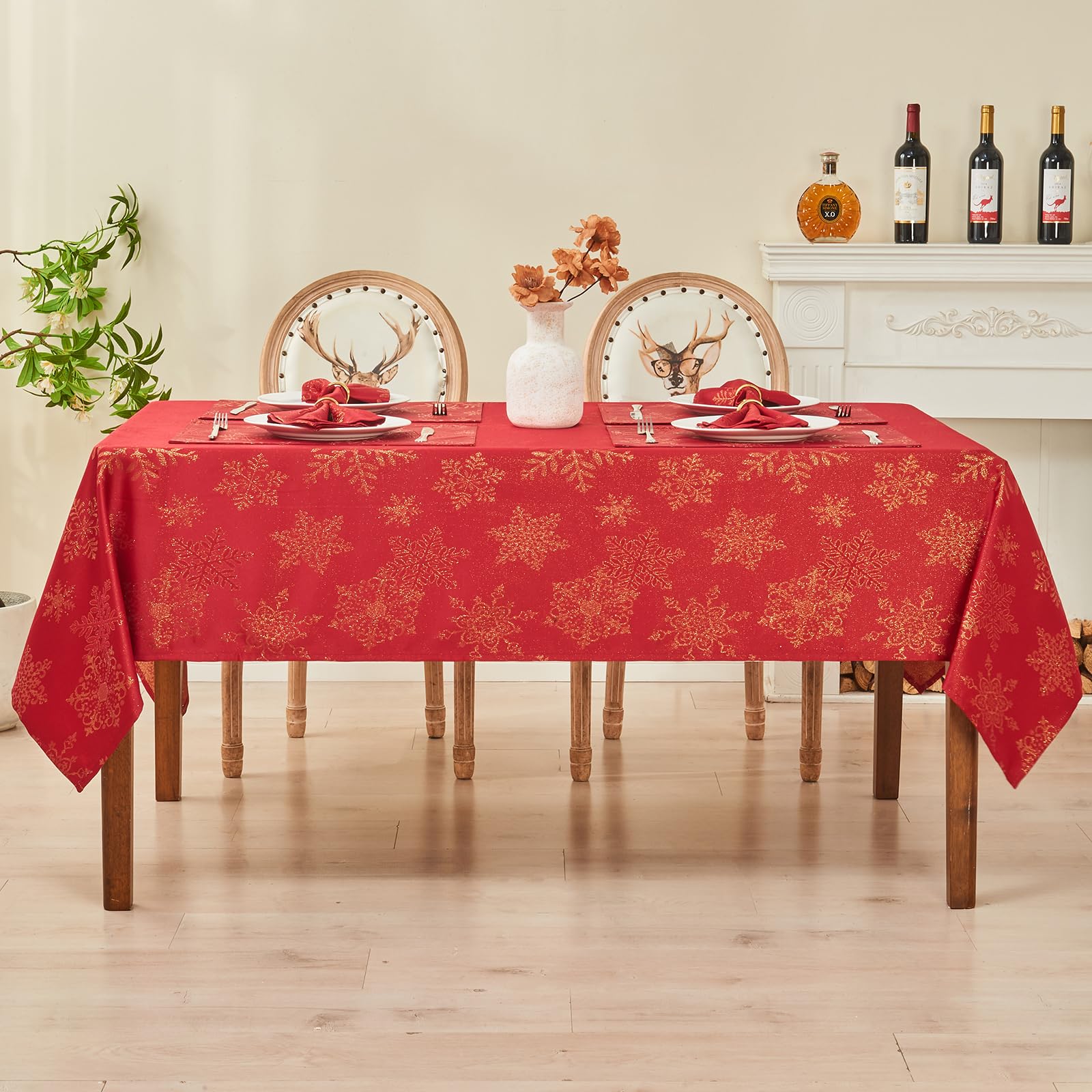 HomeJoy mantel-rectangular-impermeable-lavado-maquina, limpieza rápida para el día a día.