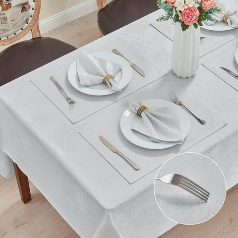 Mantel HomeJoy de 60x84 pulgadas, ajuste perfecto para mesas rectangulares