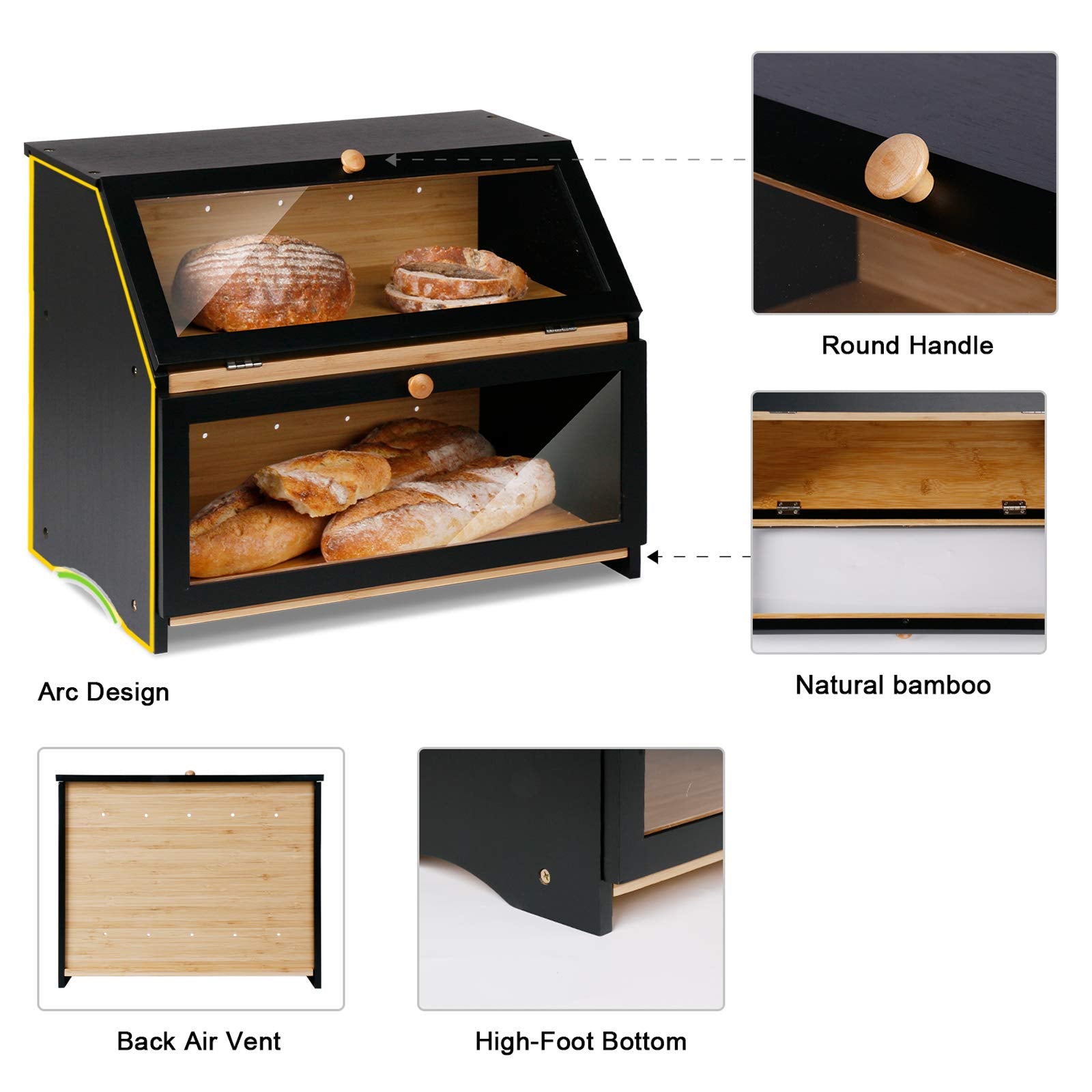 HOMEKOKO diseño con pies altos y espalda profunda mantiene la humedad estable.