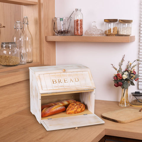 HOMEKOKO Diseño retro en madera blanca para mostrador elegante