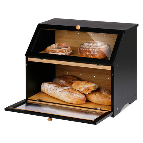 HOMEKOKO panera con ventana de plexiglás para ver sin abrir.
