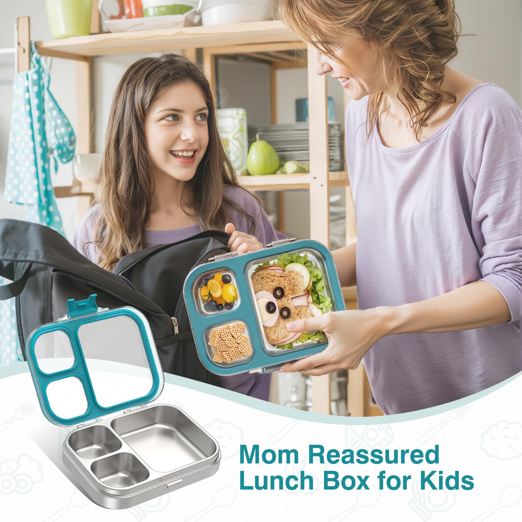 HOMEKOL lonchera diseño portátil para llevar comidas en paseos u oficina.