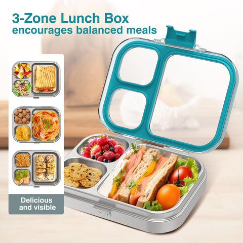 HOMEKOL lonchera interior de acero 304 para durabilidad y seguridad alimentaria.